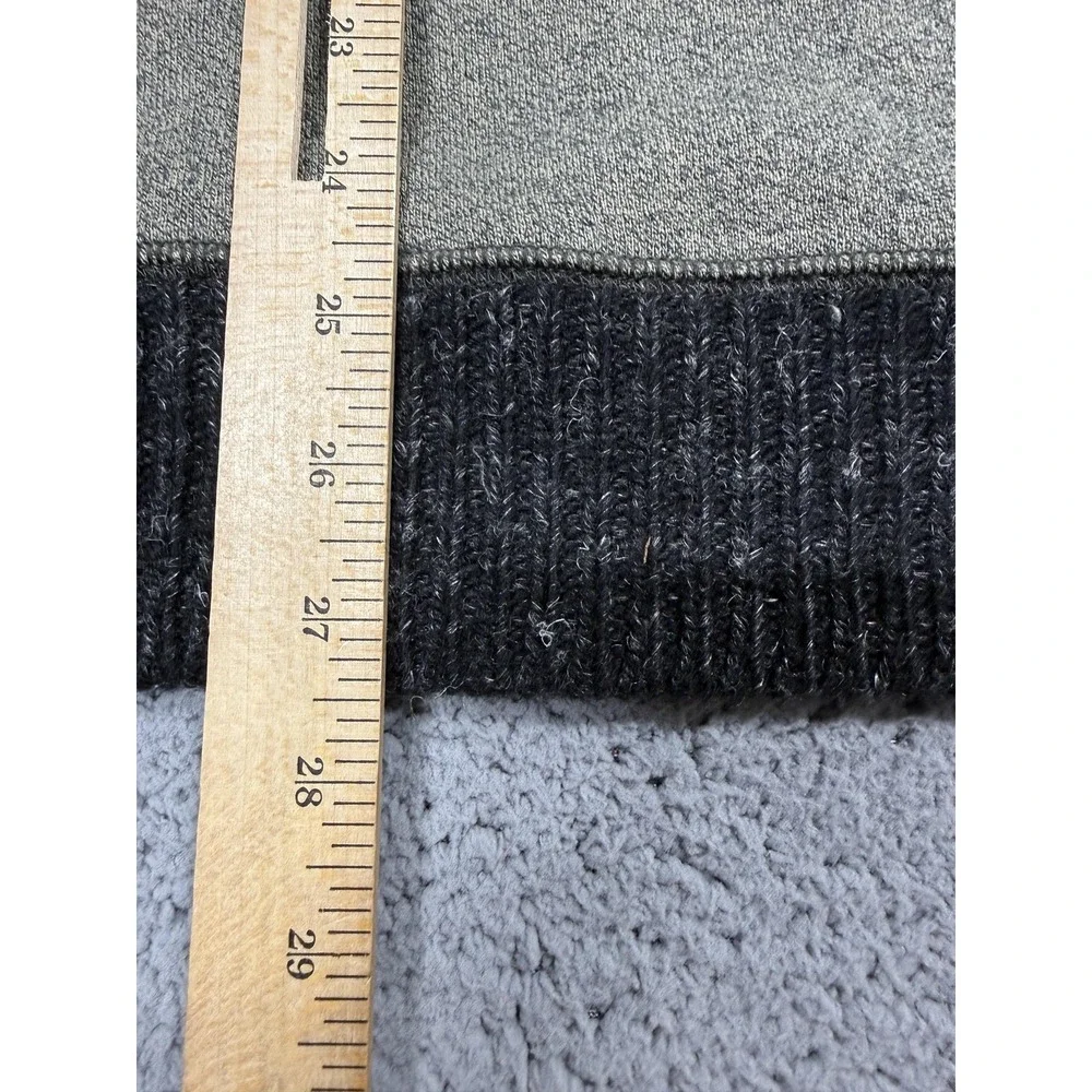 RRL Ralph Lauren Sweater Mens XL Gray Heavyweight Shawl Button Mock Neck Knit